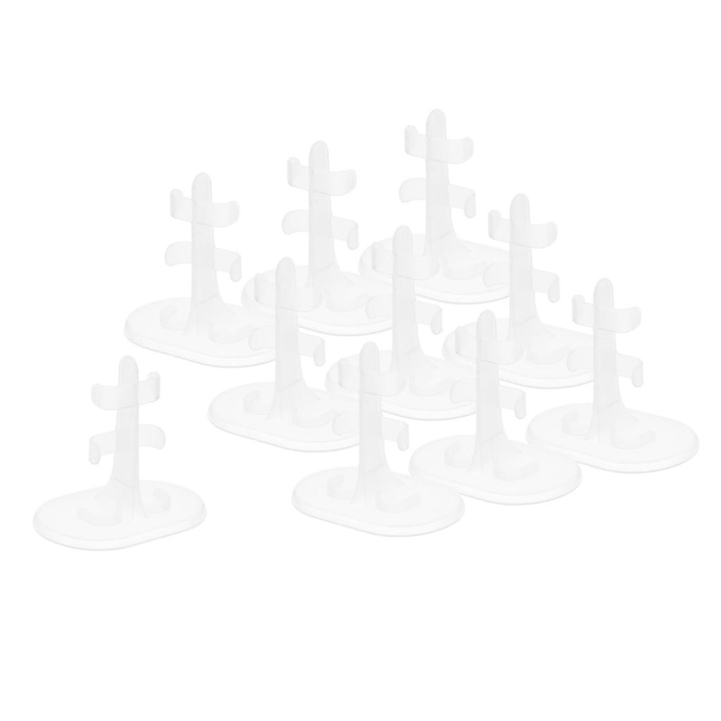 10pcs Plastic Transparent 12" Doll Stand Display Action Figure Show Leg Holder for 30cm Dolls,