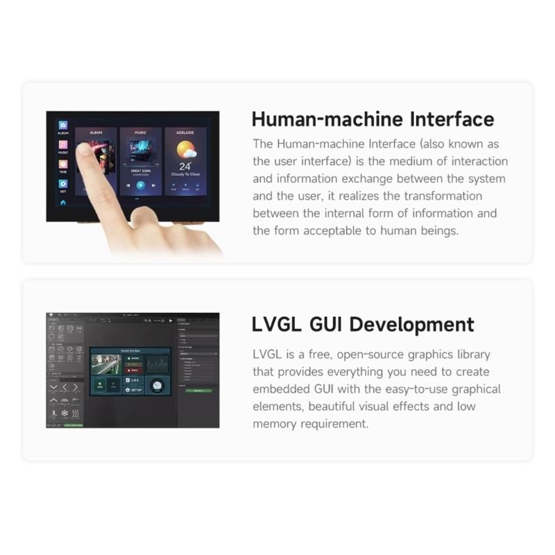 ESP32-S3 4.3inch Capacitive Touch Display 32bit LX7 Dualcore Processor Development Board, 800*480, 5-point Touch,