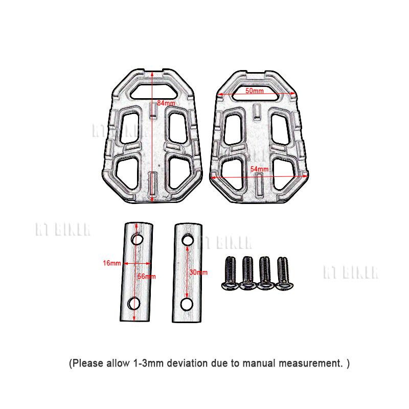 Aluminum Wide Foot Pegs Pedals Rest Footpegs For BMW R1200GS R1250GS LC ADV S1000XR F750GS F850GS G310GS R Nine T