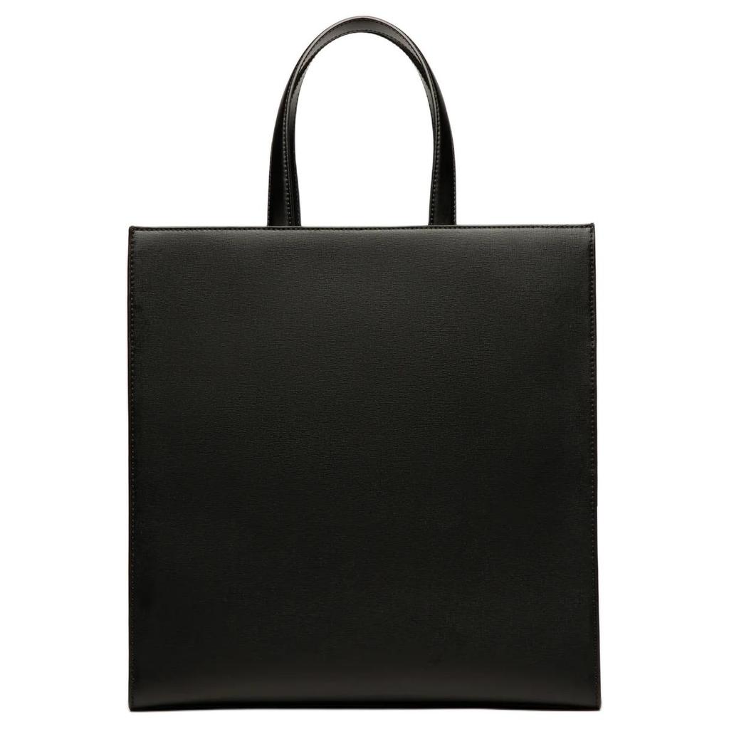 Bally Mythos Silver Foil Logo Recycled Cowhide Tote Bag Women tote black 6308738