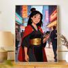 Disney Mulan Modern City Phone Diamond Paint Painting Art Kit Handmade DIY5D Home Decor Gift