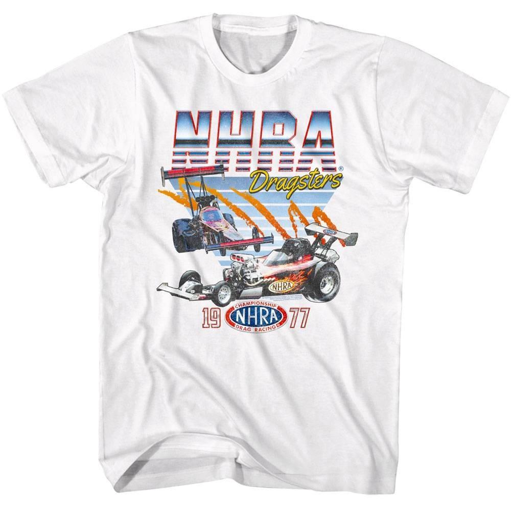 NHRA Chrome Dragsters 1977 Men T Shirt XL