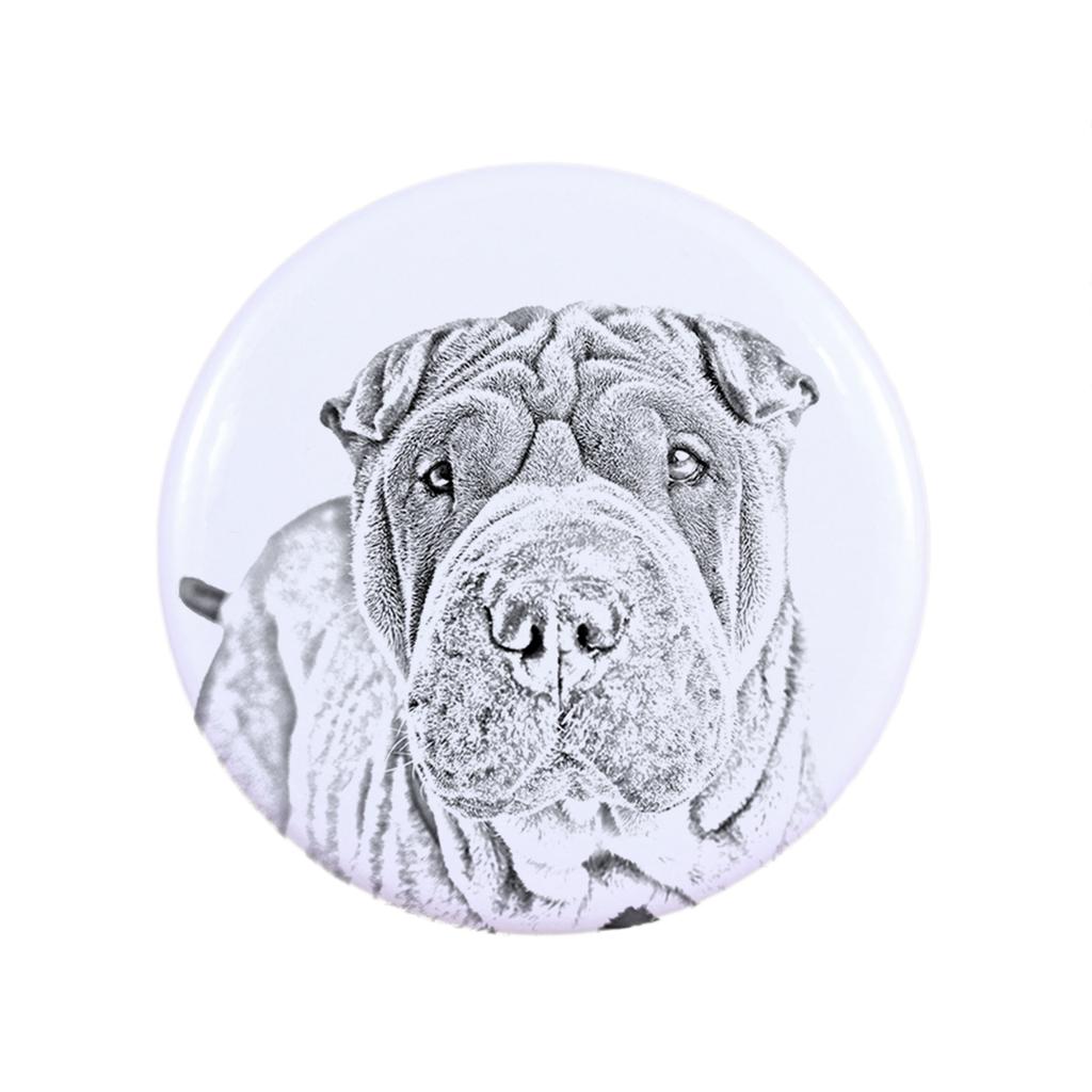 Shar Pei – Magnet with a dog's pupil, exceptionally light – Design 01 | Art-Dog