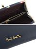 Paul Smith Long Wallet with Clasp Navy Blue Women's Purse, (pwu765-30)