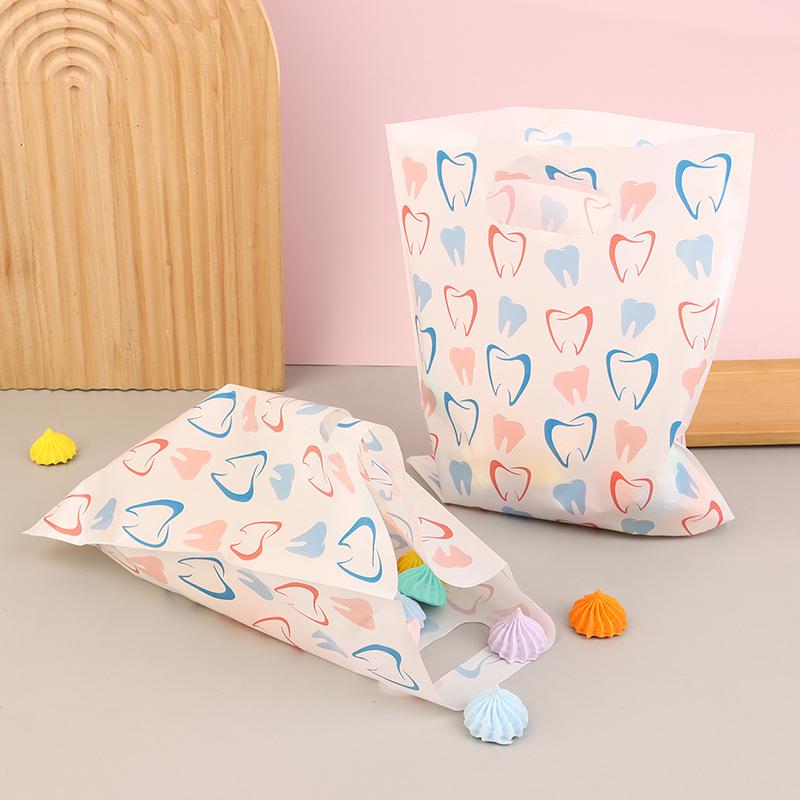 30/50Pcs Dental Bags For Dental Patients, Bulk Plastic Dental Goods Gift Bags For Hygienists, Dentists, Patient Care Clinics,