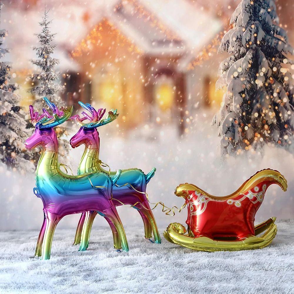 4D Cute Foil Balloons Xmas Party Ornaments Balloons  Home New Year Party Supply