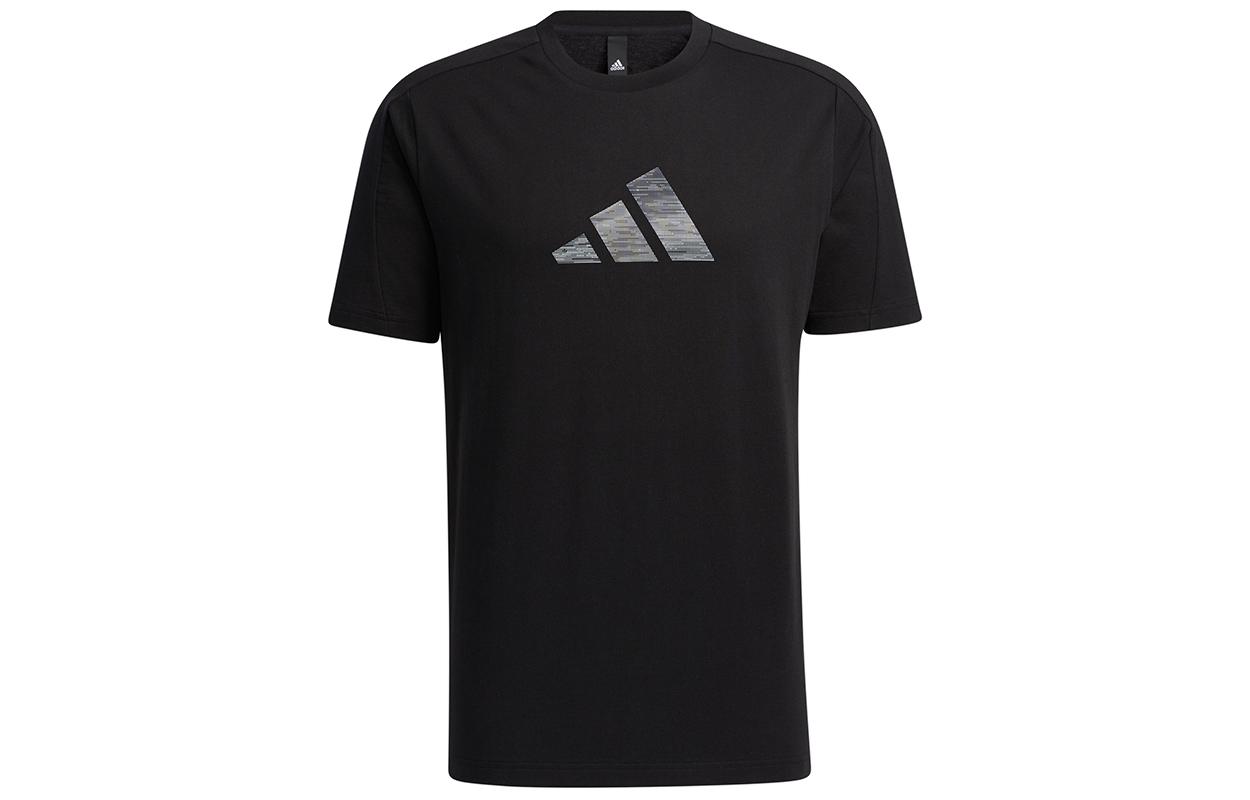 

Adidas T Shirts Men s Black Crew Neck Moderate Straight Fit H39354 S