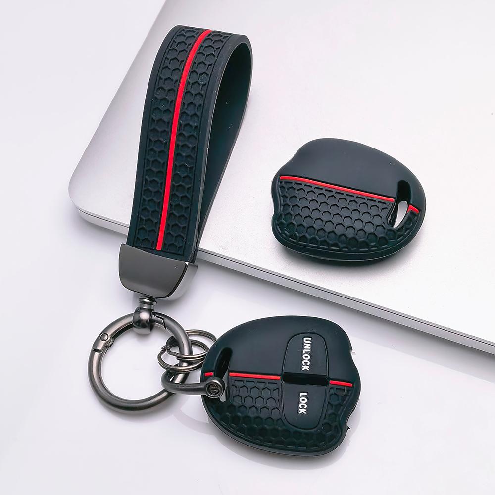 Key Fob Cover for Mitsubishi Pajero Sport Lancer EX Outlander ASX Colt Grandis with Keychain Anti-Scratch Surface Shockproof Structure