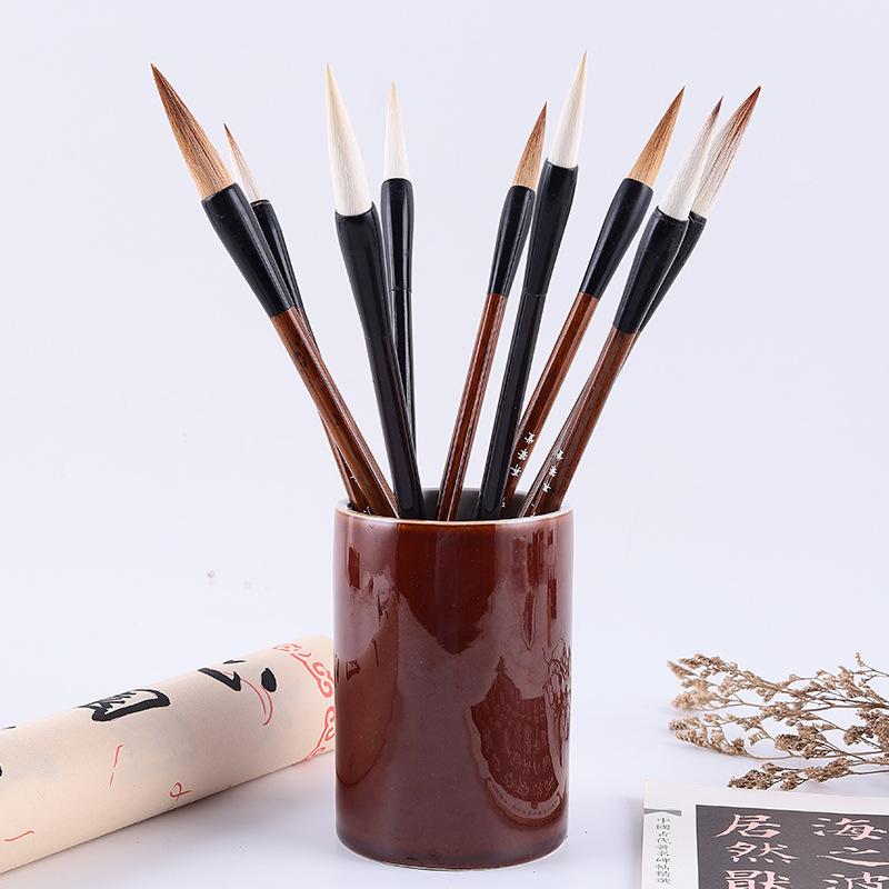 University Student & Beginner Calligraphy Brush - Wolf & Sheep Hair Bristles
