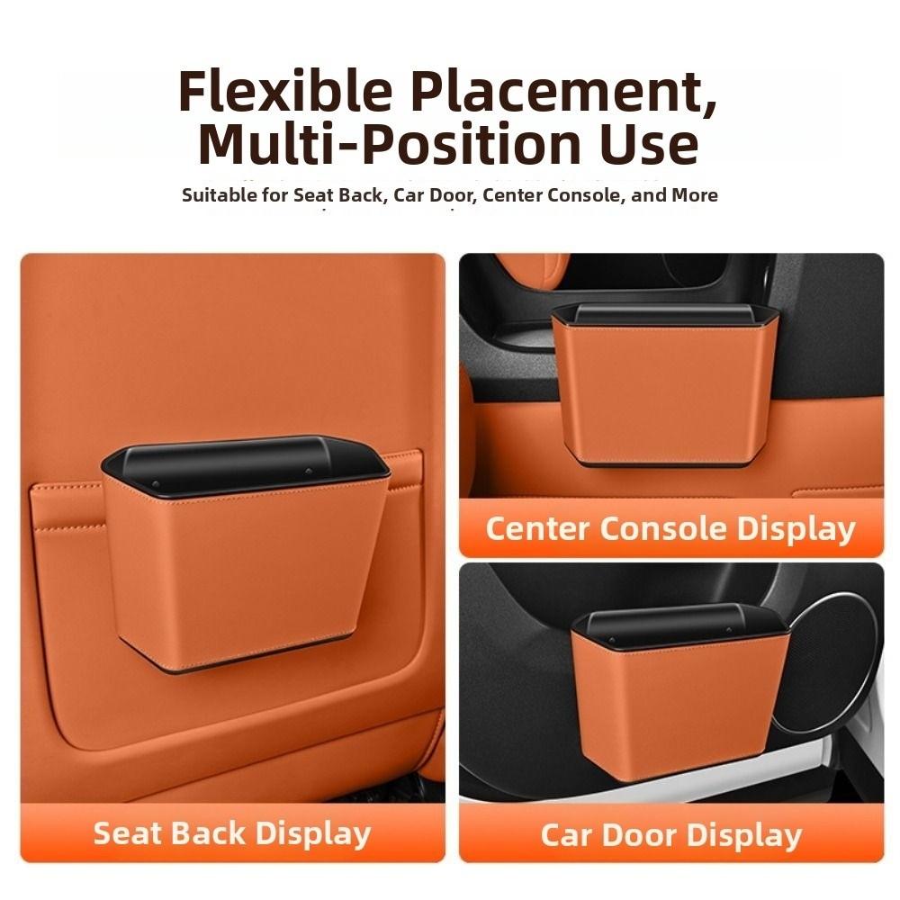 Leather Auto Door Storage Box Large Capacity Paper Napkin Organizer Car Supplies