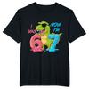 Ich war 6, jetzt bin ich 7 Geburtstag Heiß verkaufendes Bedrucktes Kinder Kurzarm Freizeit Rundhals Oberteil Sommer Polyester Stoff T-Shirt