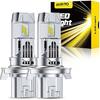 AUXITO H11B LED Bulbs, 600% Brighter Ultra-Bright, Plug N Play, Long Lifespan, No Flicker, 98% Compatibility, 2PCS