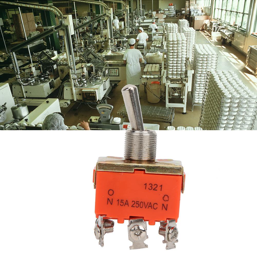 10PCS Mini Toggle Switch E TEN1321 AC 250V 15A 6 Pin ON ON 2 Position Toggle Switch