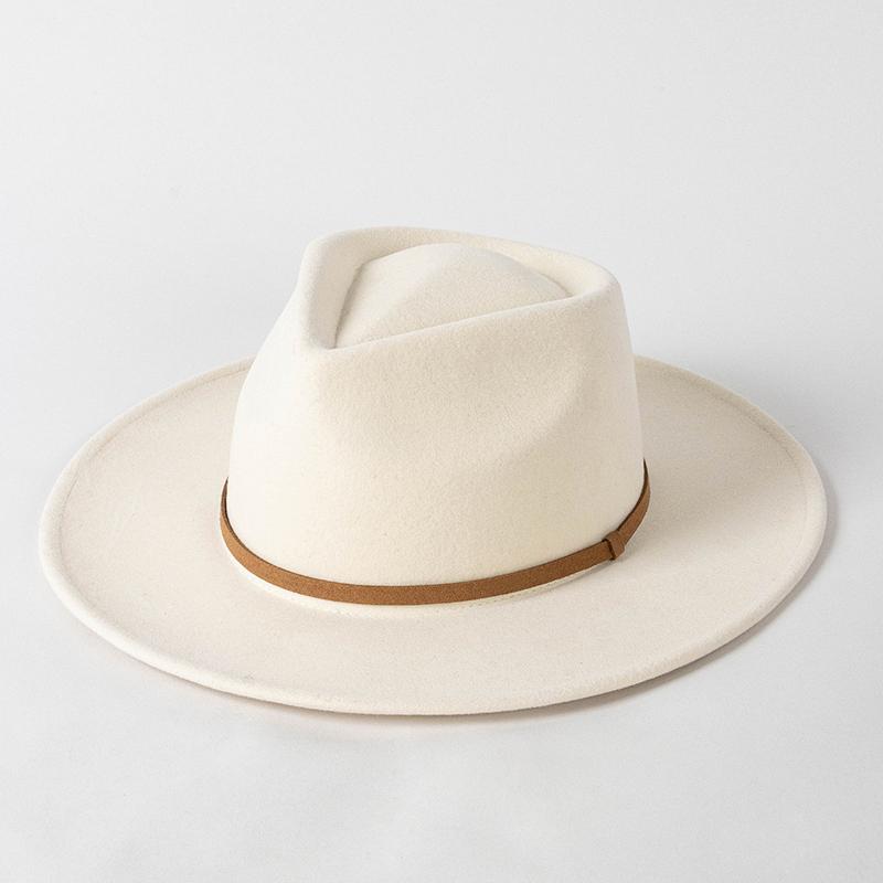 

Зимние роскошные белые шерстяные шляпы-федоры для женщин, модные формальные свадебные украшения, мужские церковные кепки, панамские фетровые джазовые шляпы 57cm