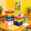 Plastic Storage Basket With Compartments For Kids School Crafts And Toy Organization