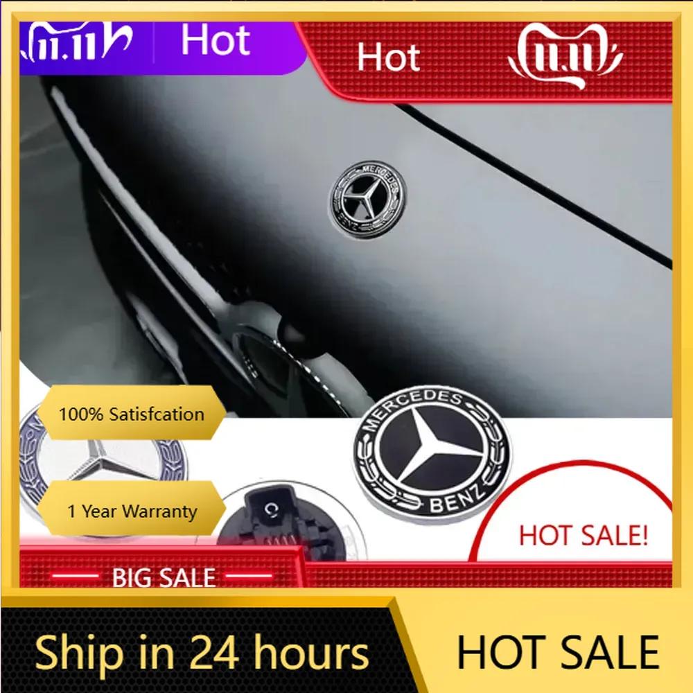 Nový 2025 Pro auto Mercedes Benz Kovový Plochý Znak na Kapotu 57mm Přední Znak Logo Pro Mercedes Benz AMG W212 W213 W205 W177 W247 W176