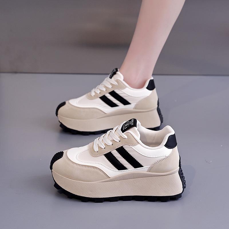 Spring platform heightening dad shoes women's niche versatile casual shoes retro student fashion Forrest Gump shoes