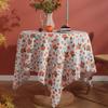 Polyester Linen Lace Edge Tablecloth Rectangular Tassels Dust -Proof Table Cover for Kitchen Dinning Table Home Decor