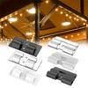 10pcs Christmas Lighting Hanging Hooks PP Heavy Duty Cable Clips Patio Decor Waterproof Adhesive Strips Cord Holders