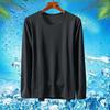 T-shirt da Uomo a Maniche Lunghe in Rete Traspirante Rinfrescante Vestibilità Larga Estiva T-shirt Protezione Solare per Sport Vacanza Strada