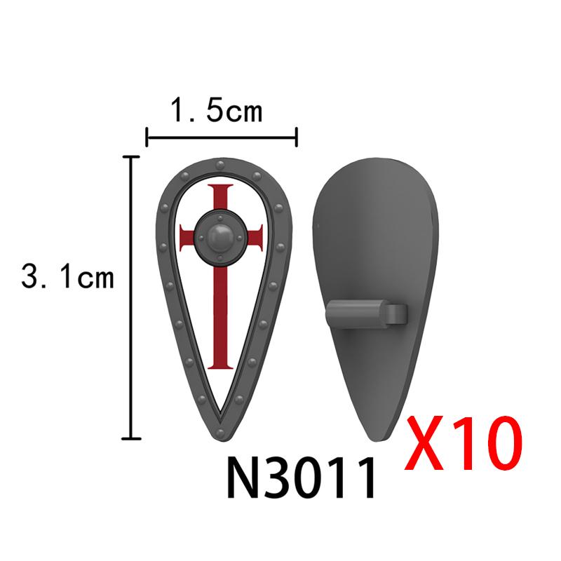 Medieval Knights Figures Accessories Building Blocks Officer Cloak Helmet Cape Armor Shield Black Eagle Red Lion Toys MOC Bricks