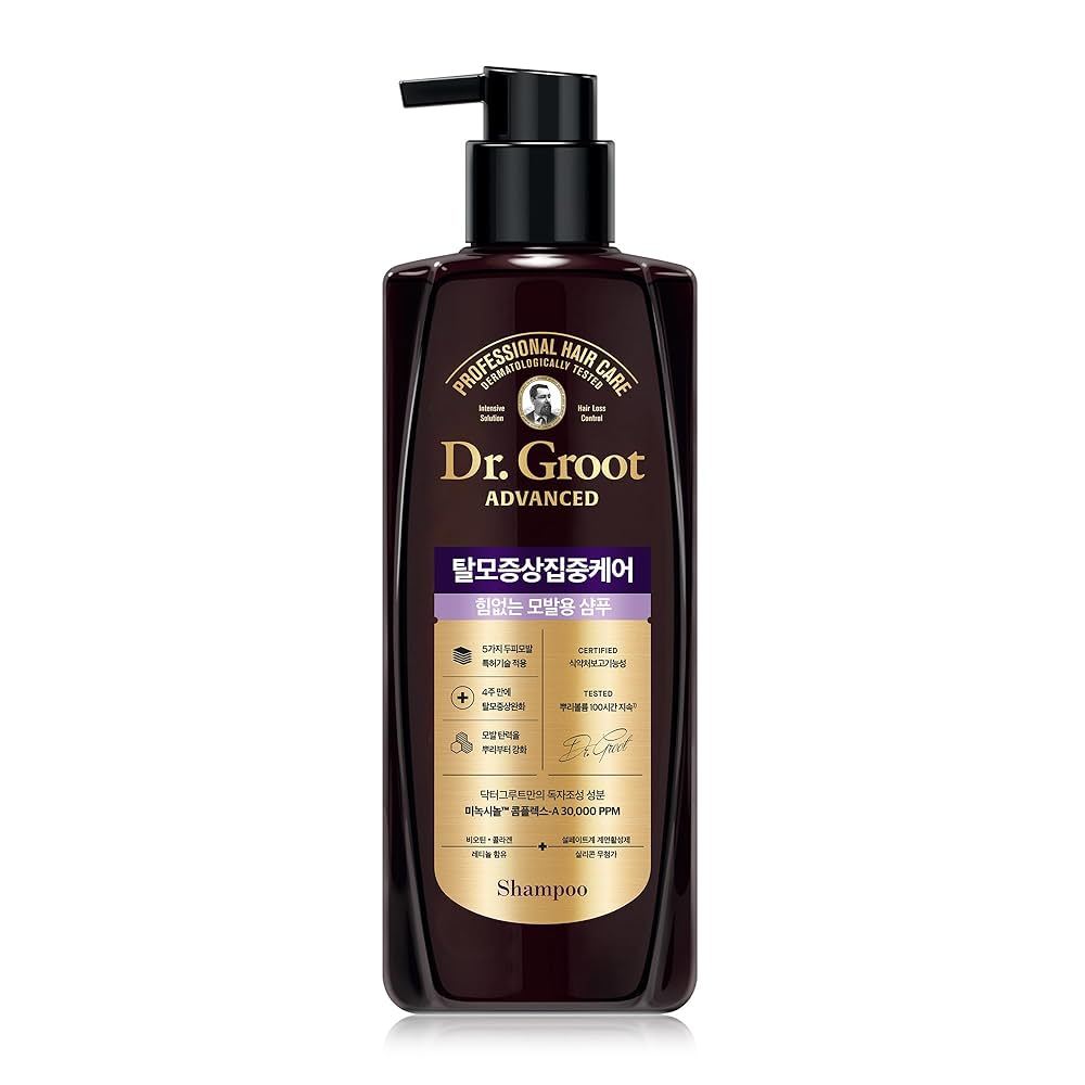 Dr. Groot Hair Loss Symptoms Intensive Care Shampoo for Weak Hair 400 Ml, 700ml/ Hair Care, Korean Cosmetics, Kbeauty