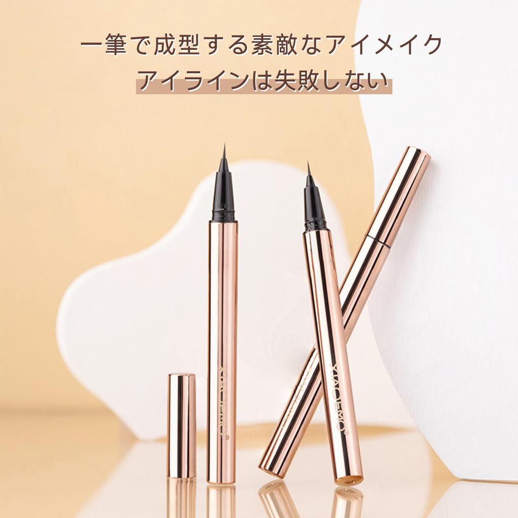 Aopoka Liquid Highly Waterproof Washes Off with Hot Water Ultra-Fine Eyeliner, Waterproof, Moisture-Resistant, Fade-Resistant, Color-Popular, Felt-Tip