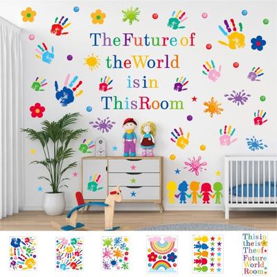 Bellissimo adesivo per la scuola materna staccabile con stampa trasparente decorativa