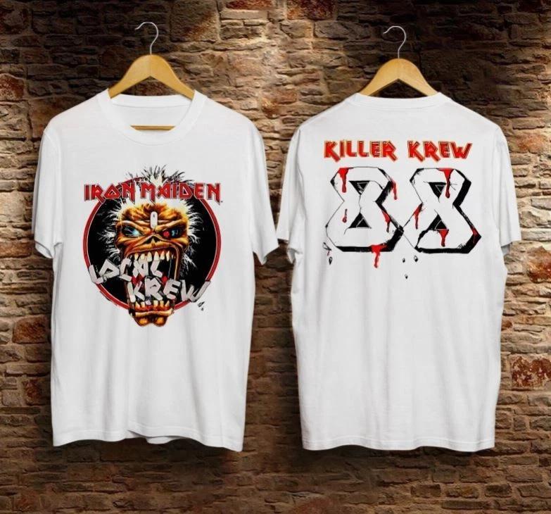 1988 Iron Maiden Killer Krew 80s Style Black Double Sided T-Shirt