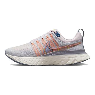 React Infinity Run Flyknit 2 Premium Rose Mousse Teinte Bleue Baskets Femme Voile Multicolore DH2497-600