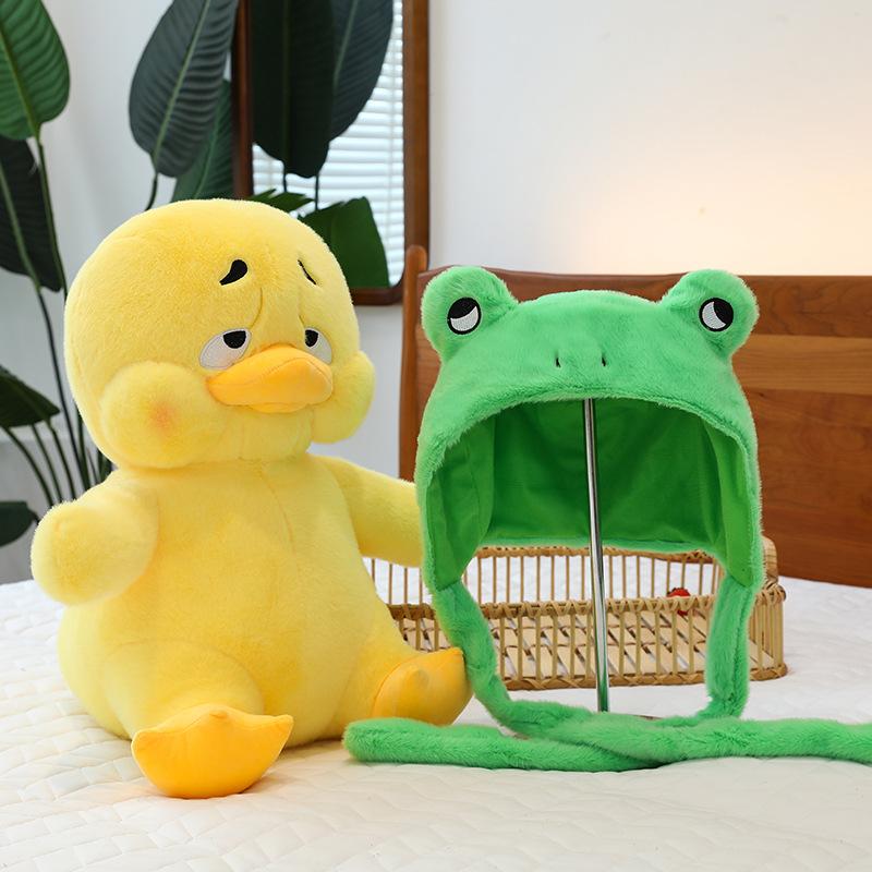 Cute cute annoying duck at work annoying duck plush toy doll sofa throw pillow accompany sleeping doll give gifts
