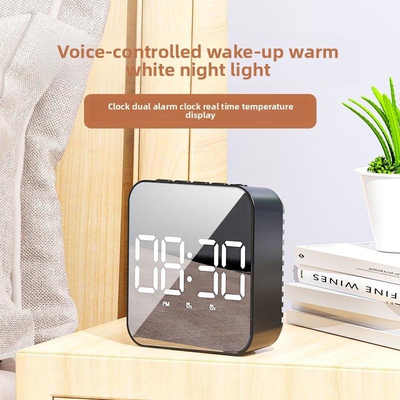 Functional Multi Mirror Electronic Alarm Clock With Date Display Function