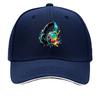 Abstract Neon Headphones Splash Artw Sandwich Baseball Cap Sun Cap Outdoor Workouts Hat