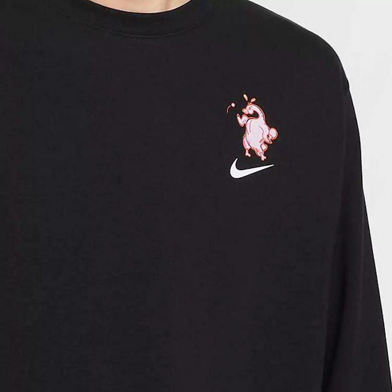 Nike Sweatshirts Men's Black Crew Neck Moderate HV1739-010