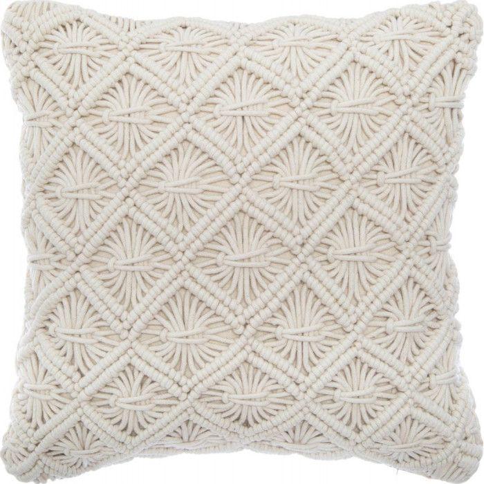 Coussin macramé "été" 40 x 40 cm Atmosphera - -