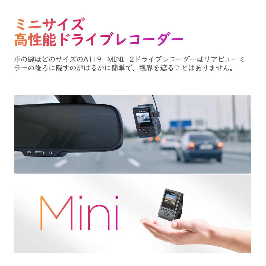 VIOFO A119 MINI 2 Dash Cam [Sony STARVIS 2 Ultra Compact Camera] Car Camera,