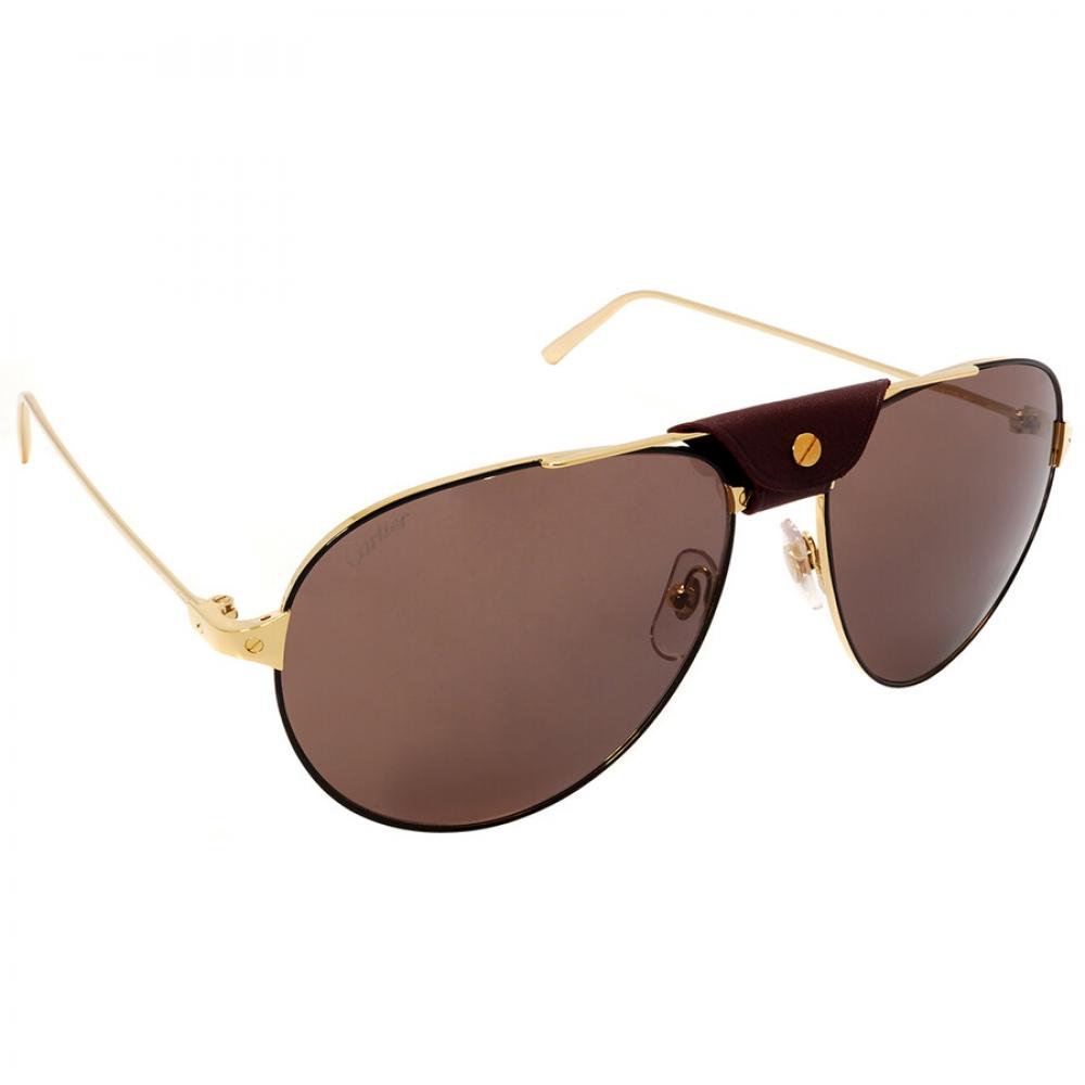 Cartier SantoS De Cartier Burgundy Pilot Men S SunglaSSeS ct0038S 011 61
