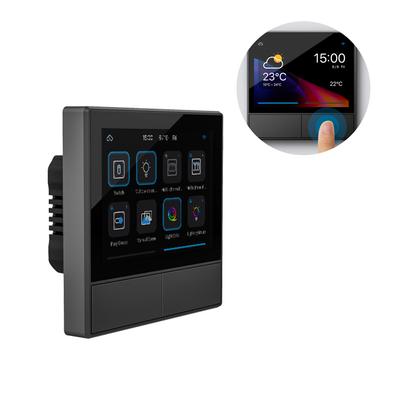 WiFi Smart Switch mit Touchscreen Zweikanalschalter Thermostatanzeige Wandszenenschalter