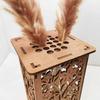 Wooden Vase Lightweight Carved Wooden Vase Floral Holder Gift Idea Decorative Object Rustic for Tabletop