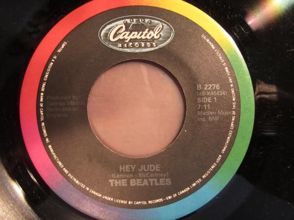 

7-дюймовая пластинка BEATLES Hey Jude B2276 Capitol Records 1983 Канада Рок Б/у
