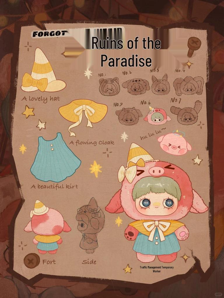 Оригинальная Плюшевая Игрушка-Сюрприз Meimei 400% 'Райские Руины' - Модный Милый Орнамент Подарок