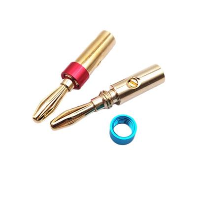 Vergoldete Bananenstecker Bananenstecker Video-Lautsprecheradapter Soundinstallation für Lautsprecherkabel Verstärkeranschluss