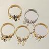 Stainless Steel Heart Shape Bracelet With Rhinestone Embellishments For Women And Men