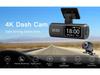 V22 4K Dual-Lens Dash Cam with GPS & Reversing Cam, Front & Rear Recording, Mobile App Integration