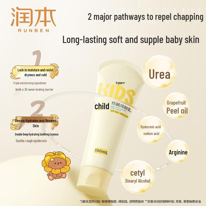 Runben Children's Anti-Chapping Moisturizing Lotion