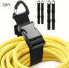 45cm Black Adjustable Extension Cord Organizer with 3-Axis Buckle - Heavy-Duty Storage Strap for Workshop & Garage Organization