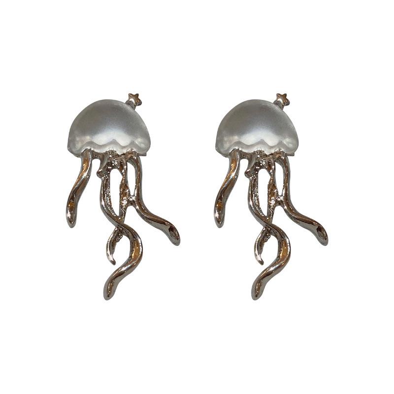 Frosted Jellyfish Earrings - Creative Design with Sweet and Cool Style