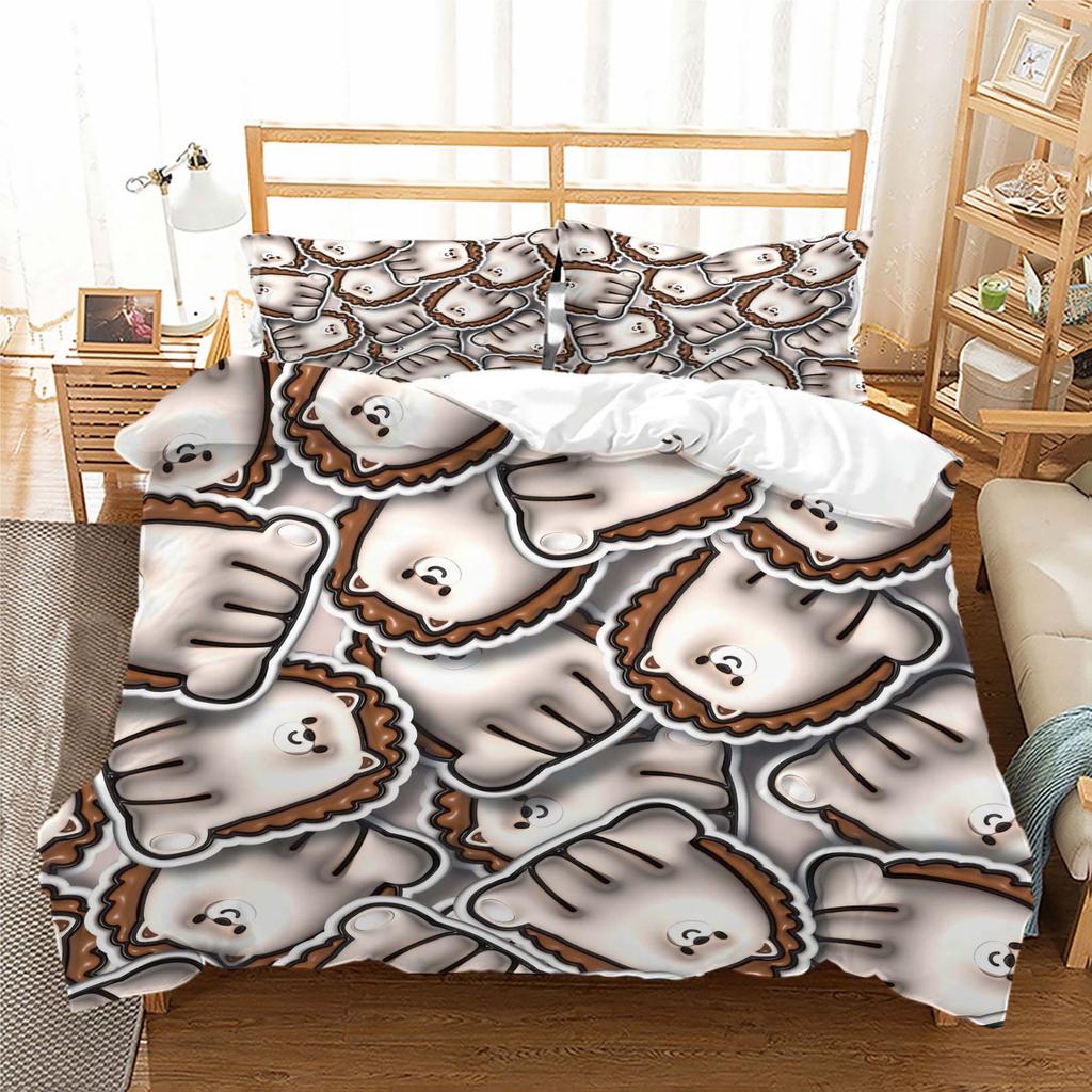 Cartoon Three-Dimensional Series Digital Printing Three-Piece Bedding Kit Bedding Kit