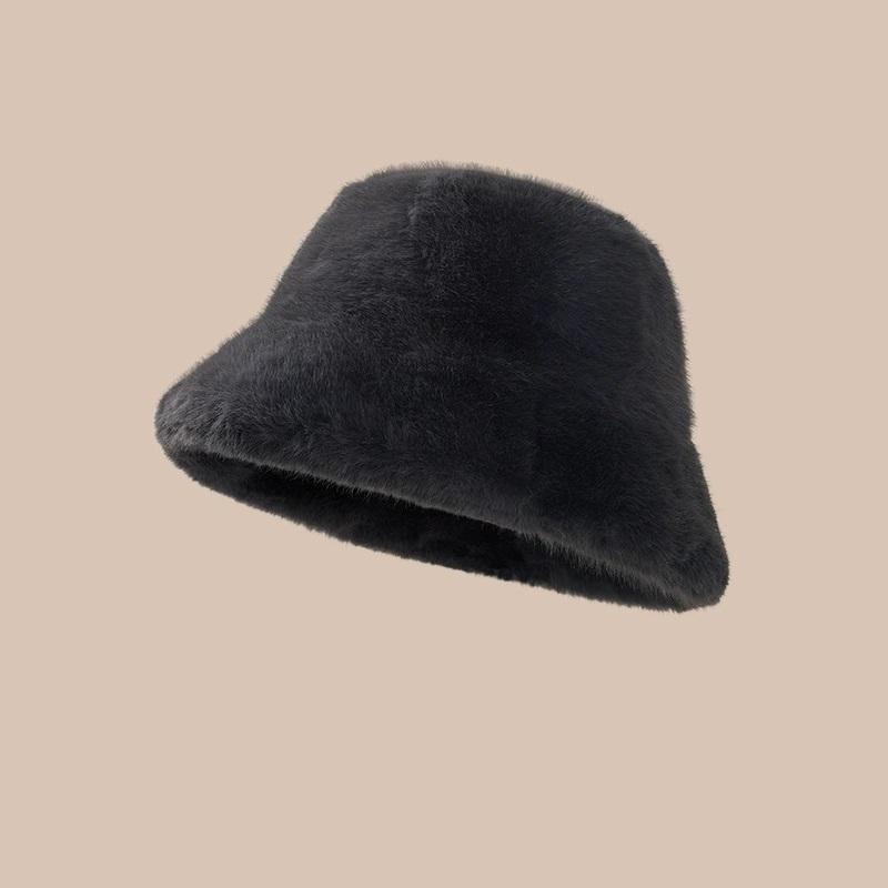 New Autumn And Winter Plush Warm Ear-Protecting Face-Slimming Fisherman Hat Stylish And Versatile Bucket Hat