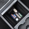 For Tesla Model Y Juniper 2025 TPE Waterproof Central Control Storage Box Armrest Under Stowing Tidying Organize Car Accessories